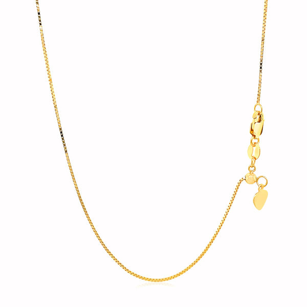 14k Yellow Gold Adjustable Box Chain (0.70 mm)