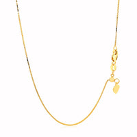 14k Yellow Gold Adjustable Box Chain (0.70 mm)
