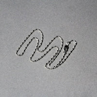 14k White Gold Diamond-Cut Alternating Bead Chain (1.10 mm)
