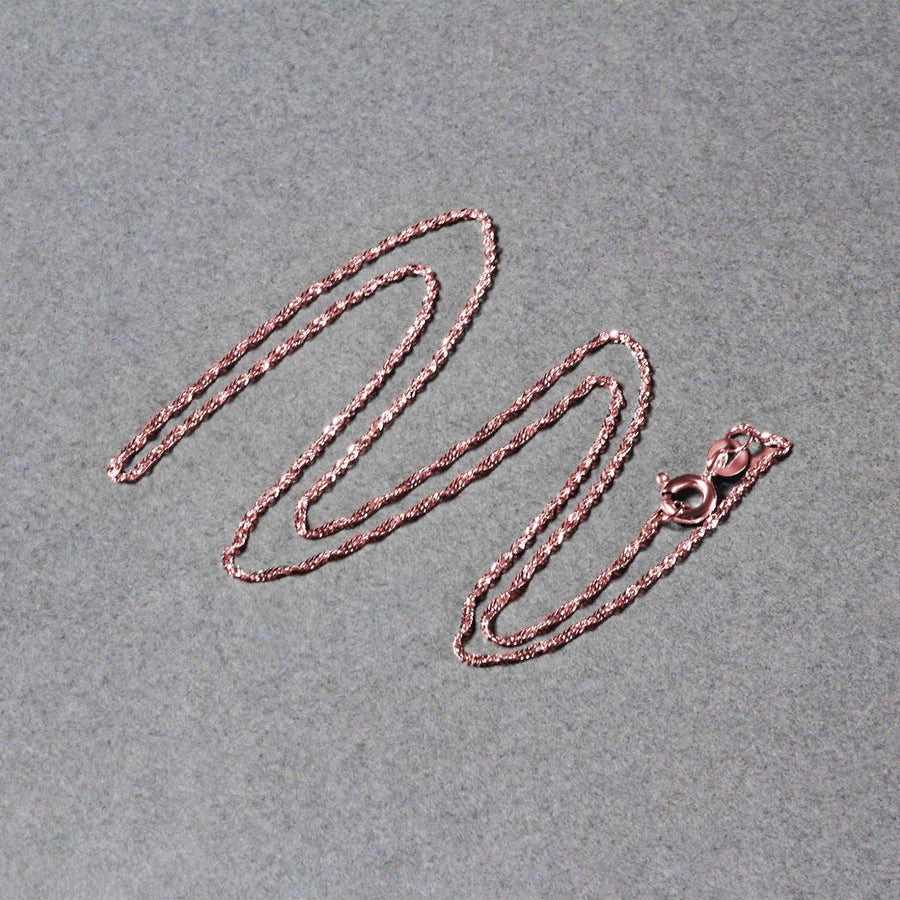 14k Rose Gold Singapore Chain (1.10 mm)
