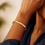 14k Yellow Gold High Polish Geometric Bangle (6.10 mm) thumbnail 6