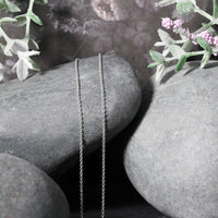 14k White Gold Round Cable Link Chain (1.20 mm)
