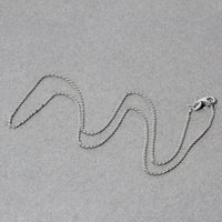 14k White Gold Oval Cable Link Chain (1.20 mm)