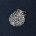 14K white gold oval cable link chain, 1.20 mm width, rhodium finish