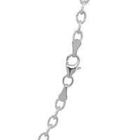 3.5mm 14k White Gold Pendant Chain with Textured Links