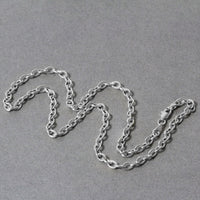 3.5mm 14k White Gold Pendant Chain with Textured Links
