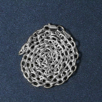 3.5mm 14k White Gold Pendant Chain with Textured Links