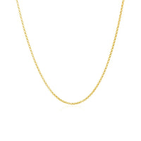 14k Yellow Gold Diamond Cut Rolo Chain (1.10 mm)