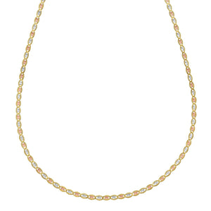 14K Tri Color Gold Pave Valentino Chain (2.00 mm)