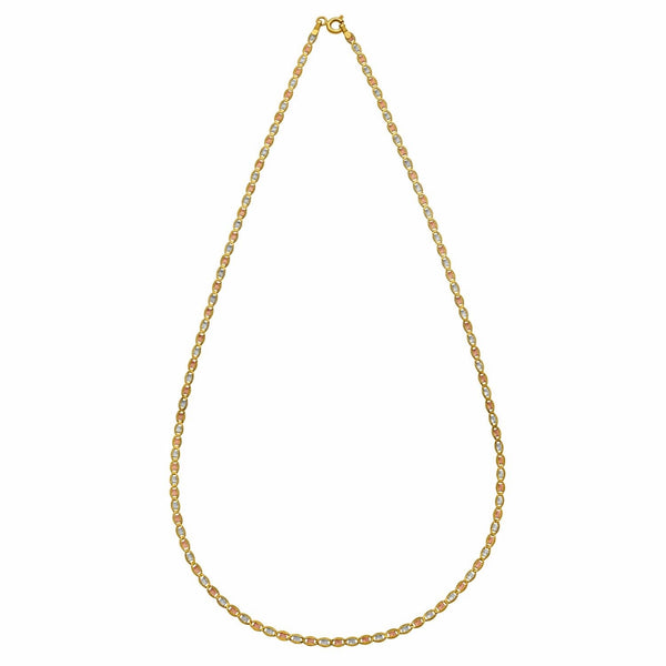 14K Tri Color Gold Pave Valentino Chain (2.00 mm)
