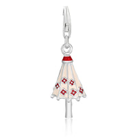 Sterling Silver Multi Tone Enameled Umbrella Charm