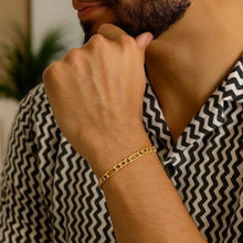 14k Yellow Gold Solid Figaro Bracelet (4.50 mm)