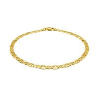 3.2mm 14k Yellow Gold Mariner Link Anklet