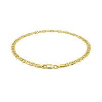 3.2mm 14k Yellow Gold Mariner Link Anklet