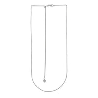 14k White Gold Adjustable Wheat Chain (1.00 mm)