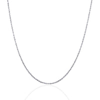 10k White Gold Solid Diamond Cut Rope Chain (1.40 mm)