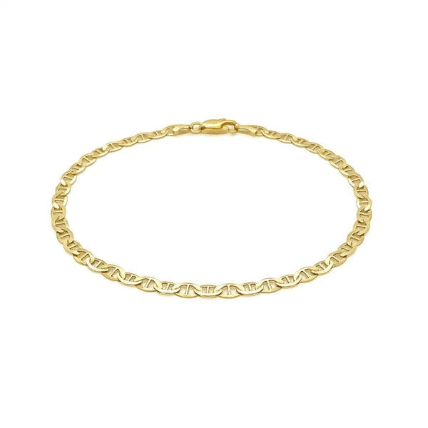 3.2mm 14k Yellow Gold Mariner Link Bracelet