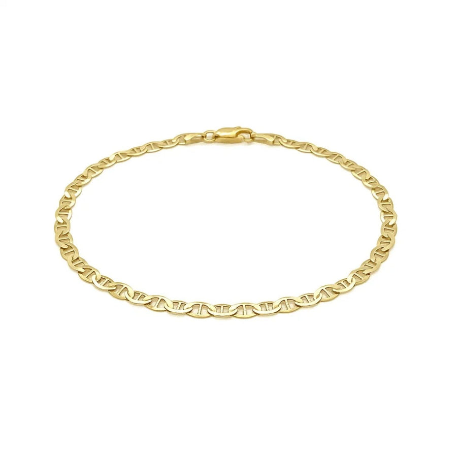3.2mm 14k Yellow Gold Mariner Link Bracelet