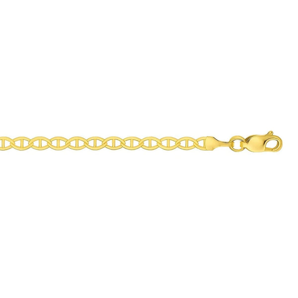 3.2mm 14k Yellow Gold Mariner Link Bracelet