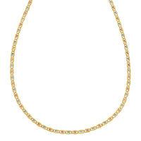 14K Tri Color Gold Pave Valentino Chain (2.50 mm)