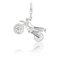 Sterling Silver Motorcycle Charm