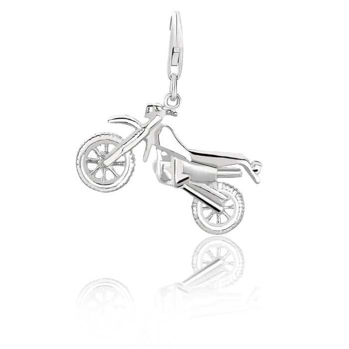 Sterling Silver Motorcycle Charm