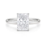 5 Carat Radiant Lab Grown IGI G/VS1 Diamond Solitaire Ring in 14K White Gold thumbnail 3
