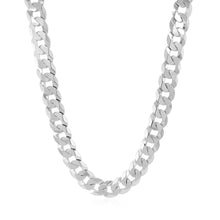 Load image into Gallery viewer, Rhodium Plated Sterling Silver Curb Style Chain (7.20 mm)