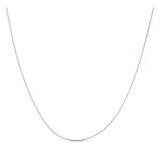 Double Extendable Diamond Cut Cable Chain in White Gold (0.87 mm) thumbnail 2