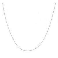 Double Extendable Diamond Cut Cable Chain in White Gold (0.87 mm)