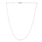 Double Extendable Diamond Cut Cable Chain in White Gold (0.87 mm) thumbnail 3