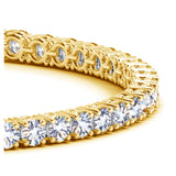 Lab Grown Round Diamond Tennis Bracelet in 14k Yellow Gold(10 cctw F/G  VS2/SI1) thumbnail 2