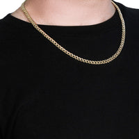 5.5mm 10k Yellow Gold Light Miami Cuban Chain