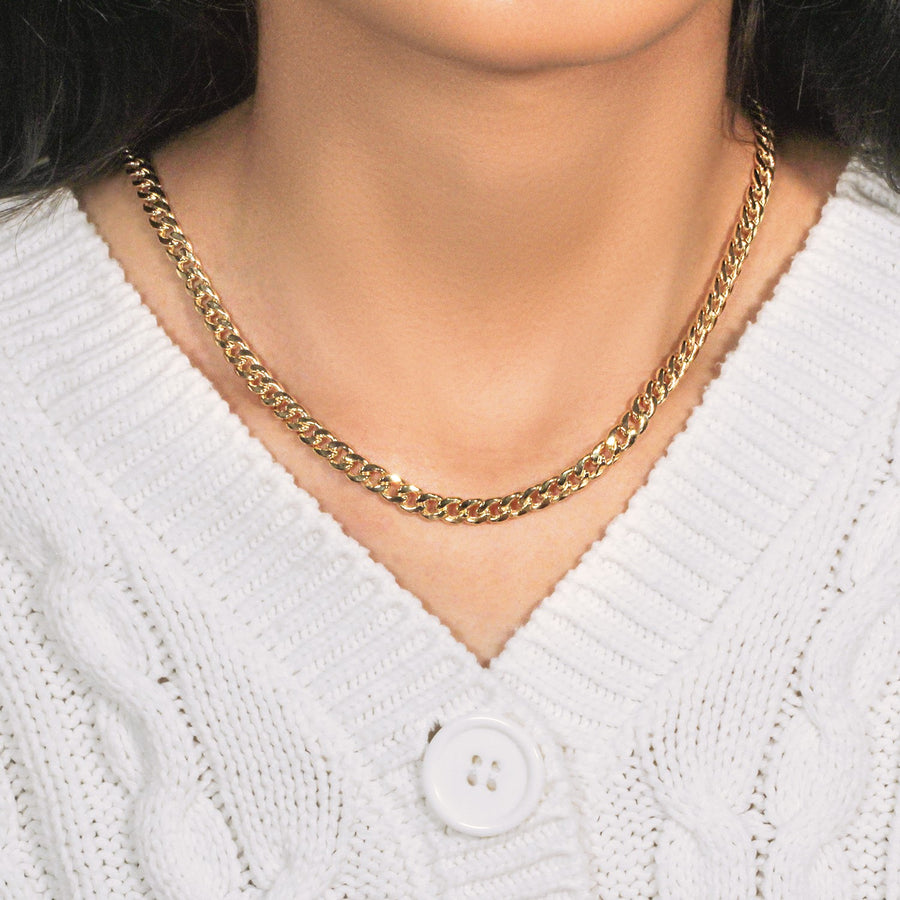 5.5mm 10k Yellow Gold Light Miami Cuban Chain
