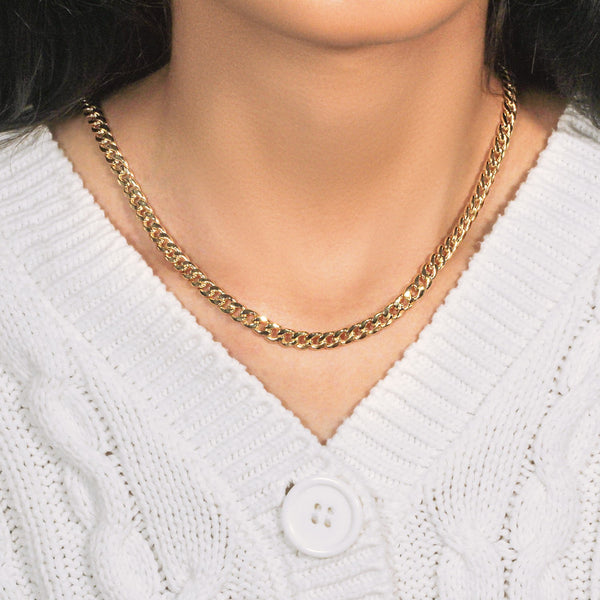 5.5mm 10k Yellow Gold Light Miami Cuban Chain