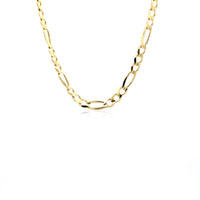 10K Yellow Gold Solid Figaro Chain (4.50 mm)