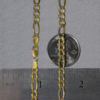 10K Yellow Gold Solid Figaro Chain (4.50 mm)