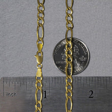 10K Yellow Gold Solid Figaro Chain (4.50 mm)