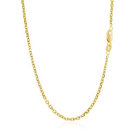 14k Yellow Gold Diamond Cut Cable Link Chain (1.90 mm)