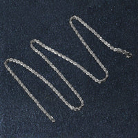 14k White Gold Solid Diamond Cut Rope Chain (2.50 mm)