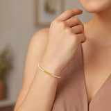 14k Yellow Gold High Polish Freshwater Pearl Pallina Bead Bracelet (2.00 mm) thumbnail 4