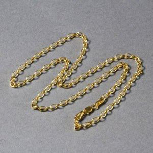 14k Yellow Gold Oval Rolo Chain (3.20 mm)