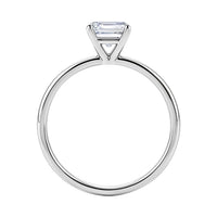 1 1/2 Carat Emerald Lab Grown IGI G/VS1 Diamond Solitaire Ring in 14K White Gold