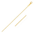 14K yellow gold cable link chain in a fine 1.50 mm round link pattern