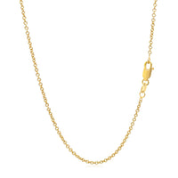 14k Yellow Gold Round Cable Link Chain (1.5 mm)
