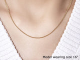 14k Yellow Gold Round Cable Link Chain (1.50 mm) thumbnail 4
