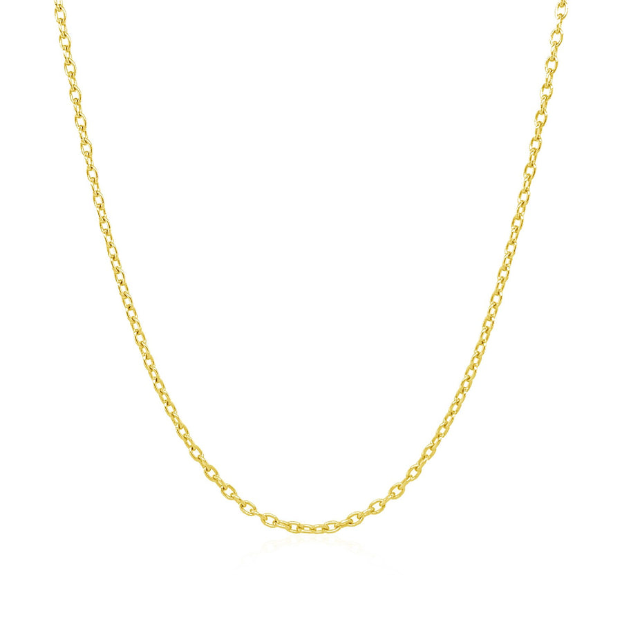 14k Yellow Gold Round Cable Link Chain (1.50 mm)