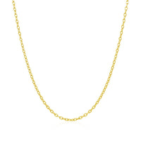 14k Yellow Gold Oval Cable Link Chain (1.50 mm)