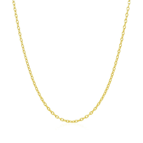 14k Yellow Gold Oval Cable Link Chain (1.50 mm)