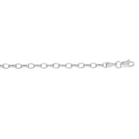 4.6mm 14k White Gold Oval Rolo Chain